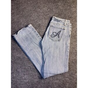 Annie Light Wash Women's Flare Jeans - Light Blue